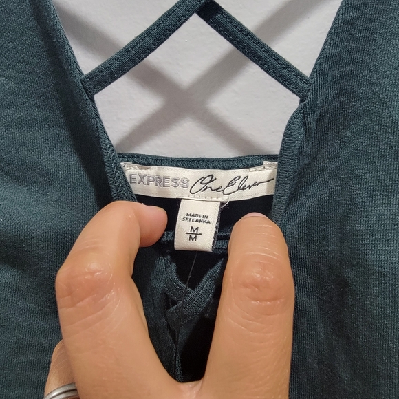 Express One Eleven Crisscross V-Cut Tank Top - Picture 7 of 9